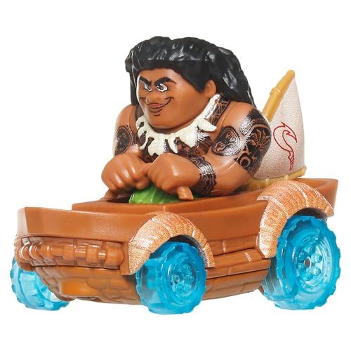 Hot Wheels Racer Verse Die-Cast Vehicles with Character Drivers Cars Optimized for Performance on RacerVerse Track - Maui & Moana