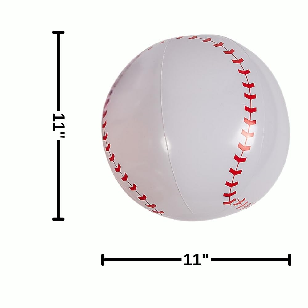 Fun Express Inflatable Sport Ball Assortment Baseballs, Footballs, basketballs and Soccer Balls - VBS Vacation Bible School Supplies/Decor (Set of 12)