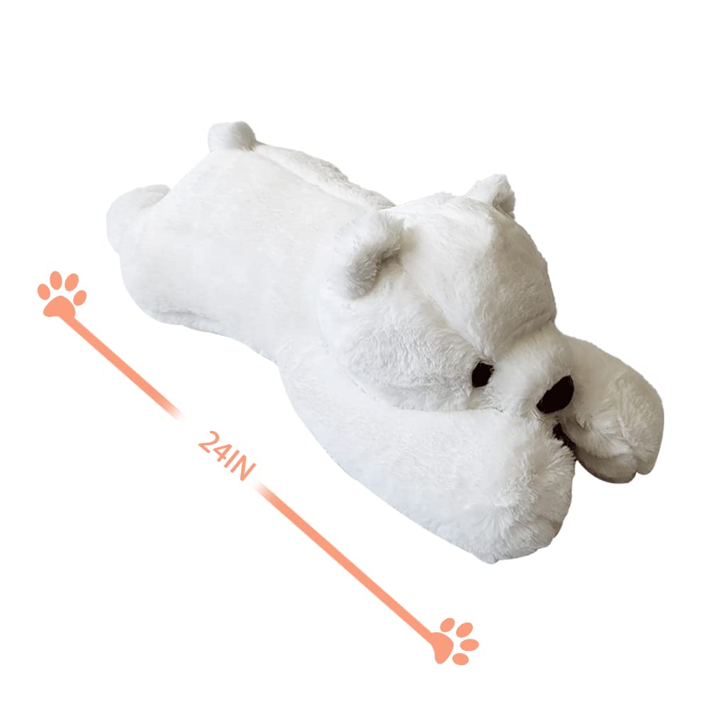 FoxVilla 4lbs Polar Bear Weighted Stuffed Animals, 24 inch Weighted Plush Stuffed Animals for Adults, Cute Soft Weighted Plush Throw Animal Pillow