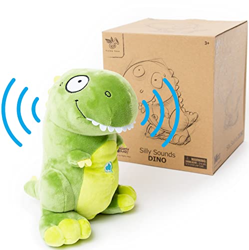 Mighty Mojo Silly Sounds Plush Talking Stuffed Animal - Makes Over 20 Silly Sounds - Burps, Farts and Roars - 10 Inches (Dinosaur)