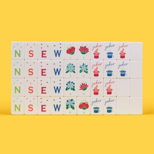 Morihaza Orchid Elegance Mahjong Set - 160 Acrylic Engraved Tiles with Botanical Floral Motifs | Luxury Gift for Orchid Lovers & Mahjong Enthusiasts |
