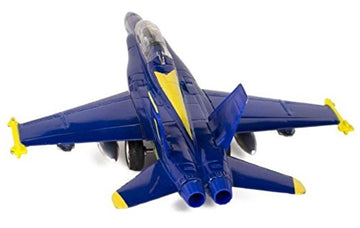 Playmaker Toys ?? United States Navy Blue Angels F/A-18 Super Hornet Fighter Jet 9 Inch Die Cast Metal Model Toy with Pullback Action (Complete 6 Set)