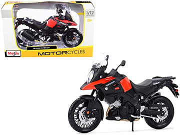 StarSun Depot Suzuki V-Strom Red and Black 1/12 Diecast Motorcycle Model by