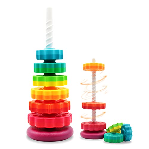 LBAIBB (1 PCS Spinning Stacking Toys,Spin Toy ABS Plastic and Color Rainbow Design,Focus on Children Educational and Interactive Learning's Stack