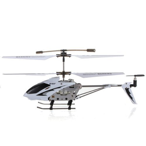 Syma S107G 3 Channel RC Helicopter with Gyro, White and silver