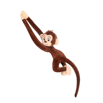 TONGMAN MonkeyPlush Stuffed Animal,Hanging Stuffed Animal MonkeyLong arm Monkey Doll Plush Toy Curtain Monkey, 27.5 Inches (Brown)