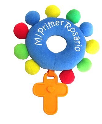 Sacred Heart Toys Baby Rosary Plush Spanish Mi Primer Rosario Plush Rosary Marian Blue