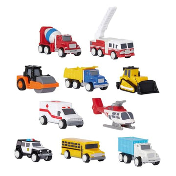 Driven by Battat Pocket Fleet 1 Mini Toy Cars 10 Pack Playset, Trucks