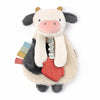 Itzy Ritzy - Itzy Lovey Including Teether - Baby Lovey with Teether, Textured Ribbons & Dangle Arms - Features Crinkle Sound, Sherpa Fabric and Minky