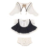niannyyhouse 20cm Plush Doll Clothes Black Dress Scarf Underpants 8in Doll Accessories