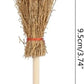 5Pcs Miniature Brooms with Straw Broomsticks - 1:12 Scale Dollhouse Accessories for Halloween Party Decor, Handmade Style Witch Broomstick Cosplay