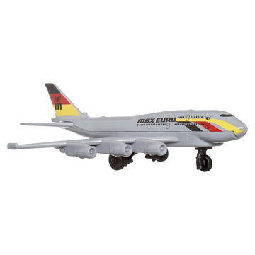 Matchbox Collectible Die-Cast Metal Sky Busters MBX 6-2 Airliner Airplane - HVM39 ~ Silver Passenger Euro Airline Jet Airplane ~ Includes Playmat