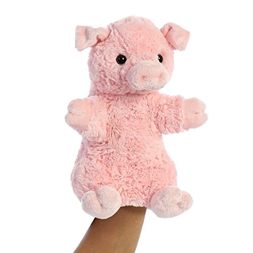 Aurora® Interactive Hand Puppet Pinky The Pig™ Stuffed Animal - Storytelling Adventures - Playful Learning - Pink 9.5 Inches