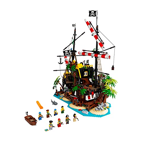 LEGO Ideas Pirates of Barracuda Bay 21322 Building Kit, Cool Pirate Shipwreck Model with Pirate Action Figures for Play and Display, Makes a Great