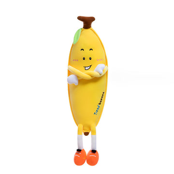 OPHRBU 31.5-inch Yellow Banana Plush Body Pillow Soft Hugging Toy for Kids