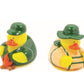 Fun Express Camping Rubber Ducks 12 Pack - Mini Ducks Party Favors for Kids Birthday | Bulk Toys Treasure Box Prizes for Classroom | Rubber Duckies