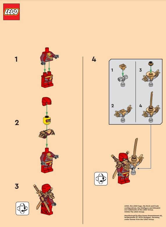 LEGO Ninjago Dragons Rising Season 2: Kai Climber Minifigure with Swords
