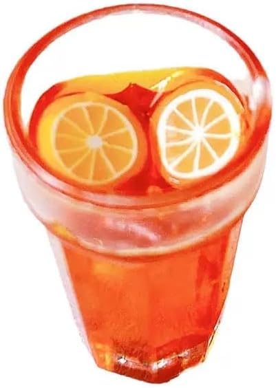 5Pcs Mini 1:12 Dollhouse Miniature Food Lemon Tea Cups, Classic Kitchen Toys, Simulation Doll House Drinks Model Toy, DIY Doll House Kit, Decorations