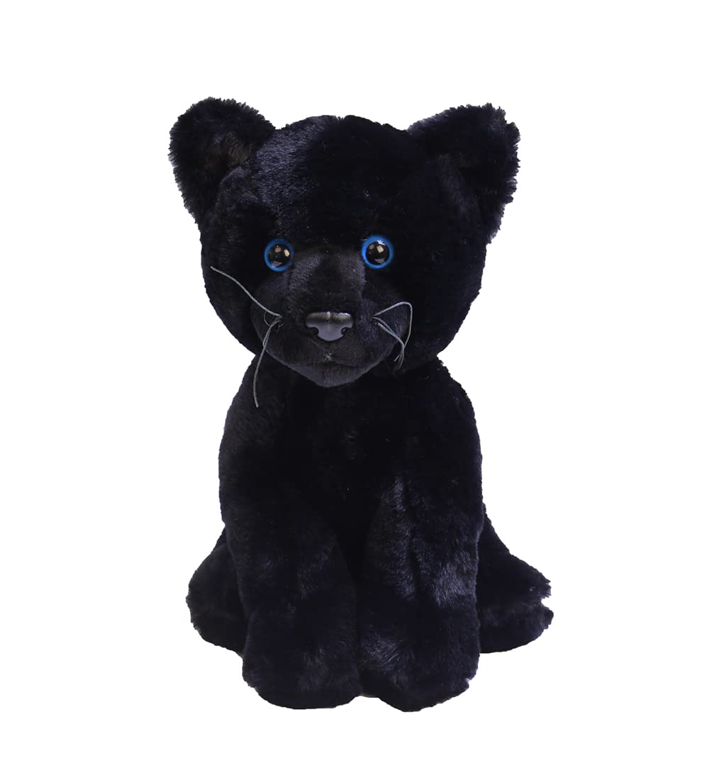 Plushland Black Panther Stuffed Animal - Realistic Plush Panther for Kids and Adults - 10 Inches.