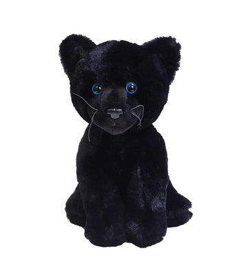 Plushland Black Panther Stuffed Animal - Realistic Plush Panther for Kids and Adults - 10 Inches.