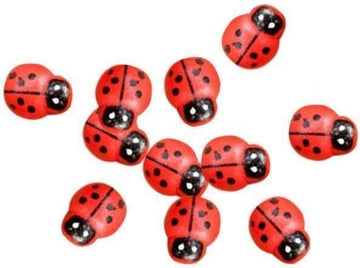 Mozff 20PCS Realistic Ladybug Figurines - 1 Inch Resin Garden Decor for Fairy Gardens, DIY Terrariums, Dollhouse Miniatures and Outdoor Landscape