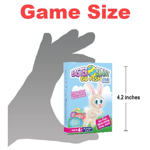 Arizona GameCo Easter Bunny Go Fish Card Game for Kids Ages 4-8, 3-in-1 Easter Card Games for Kids in One Deck with Go Fish, Old Maid & Slap Jack