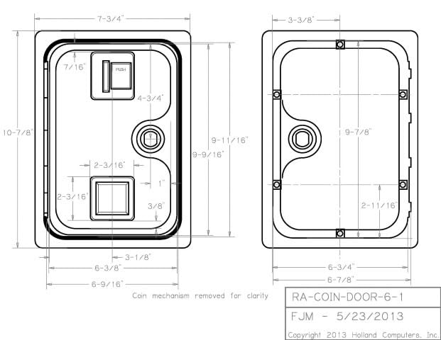 RetroArcade.us Arcade Game Token Coin Door & Mechanical Coin selector - Mame, Jamma and Classic Arcade Games