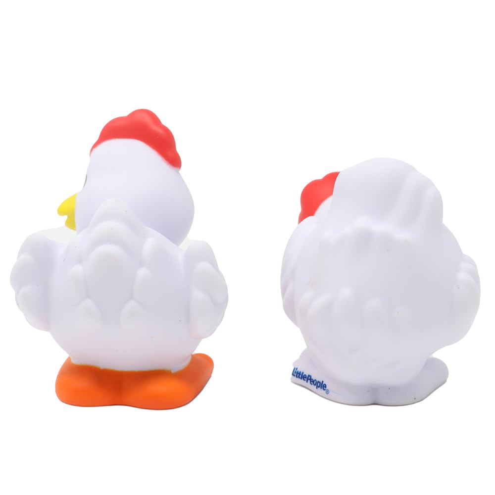 Fisher-Price Replacement Parts for Collectible Little People Christmas Nativity Playset FPT07 and Barnyard Farm Playset - Replacement Pair of White