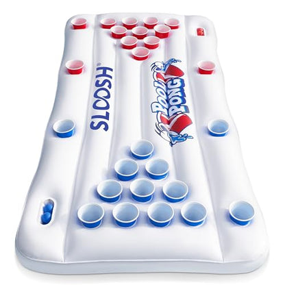 SLOOSH Pool Toys Games Set - Pong Toss Game Water Toys for Adults Kids Family Games, Inflatable Floats Lounge Raft Floating Swimming Pool Accessories
