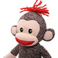 Plushland Original Curioso Brown Sock Monkey, Hand Knitted, Stuffed Animal Toy Gift-for Kids, Babies, Teens, Girls and Boys Baby Doll Present Puppet 6