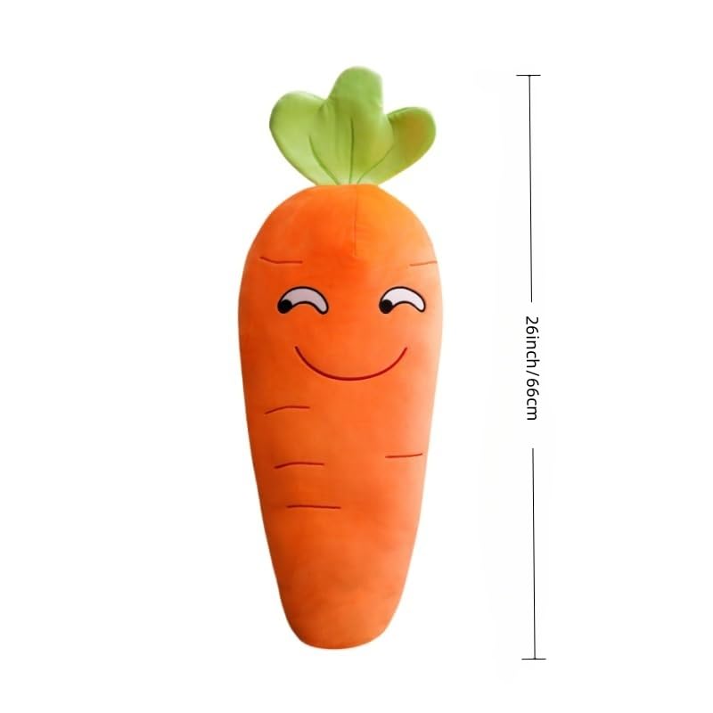 XIZHI 26Inch Carrot Hugging Pillow, Kids Pillows Plush?Cute Stuffed Animals Doll Toy Gifts,for Bedroom, Sofa, Office Decoration