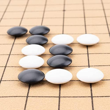 SongYun Double Convex Melamine Go Game Stone Set 361pcs with Stone Bag and Go Board, 2 Players Board Game