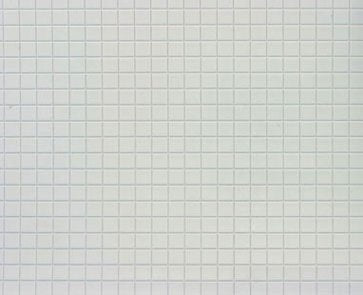 Famous Floors Dollhouse TILE: 1/4 IN SQ, 12X16, WHITE, JR330
