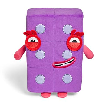 hand2mind Numberblock Six Playful Pal, Plush Figure Toys, Numbers for Toddlers, Cute Stuffies, Preschool Math Learning Toys, Stuffed Animal, Small