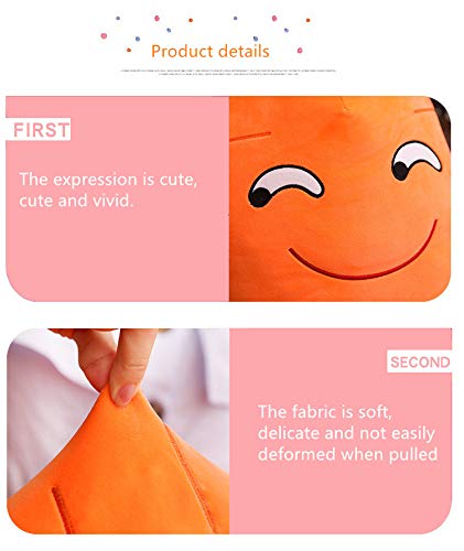 17.7Inch Cute Carrot Plush Toy, Soft Vegetable Hugging Throw Pillow