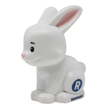 Fisher-Price Replacement Part for Collectible Little People Alphabet Fun Zoo Safari Farm Playset JGR92 - Replacement Letter R White Bunny Rabbit