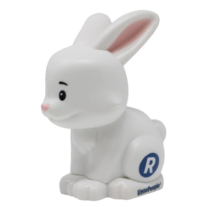 Fisher-Price Replacement Part for Collectible Little People Alphabet Fun Zoo Safari Farm Playset JGR92 - Replacement Letter R White Bunny Rabbit