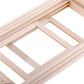 EatingBiting 1:12 Scale mini House Miniature Furniture Unpainted Wooden 2-Pane Sash Window Frames Frame Unpainted DIY Pretend Play Accessories