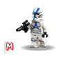 LEGO Star Wars The Clone Wars Minifigure - 501st Legion Clone Trooper with Blaster and Minifigureland Tile (75280) 4 Pack