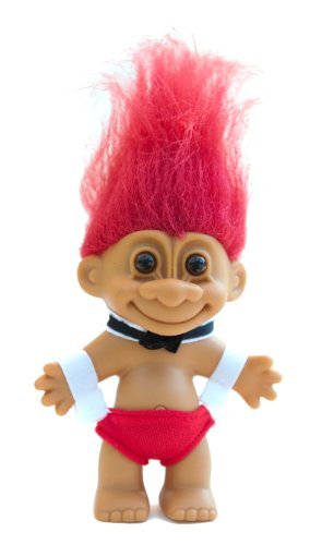 My Lucky Male Stripper Troll Doll - Red Hair by Russ Berrie