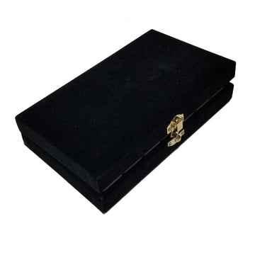 Marion Domino Double 6 Custom Engraved and Hand Painted Black Jumbo Tournament Size with Spinners in Elegant Black Velvet Case.