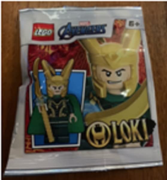 LEGO Superheroes: Loki Minifigure with Scepter and Tesseract - Ages 6+ (1 pcs)