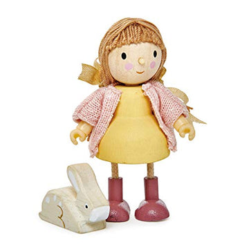 Tender Leaf Toys - The Goodwood Family - Wooden Miniatures Flexible Doll, Multicultural Action Figure for Dollhouse - Encourage Creative and