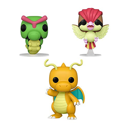 Funko Pop! Pokemon Series 8 Collectors Set: Caterpie, Dragonite, and Pidgeotto