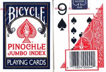 MAGNIFYING AIDS Print Pinochle Playing Cards, Large, 2 Decks