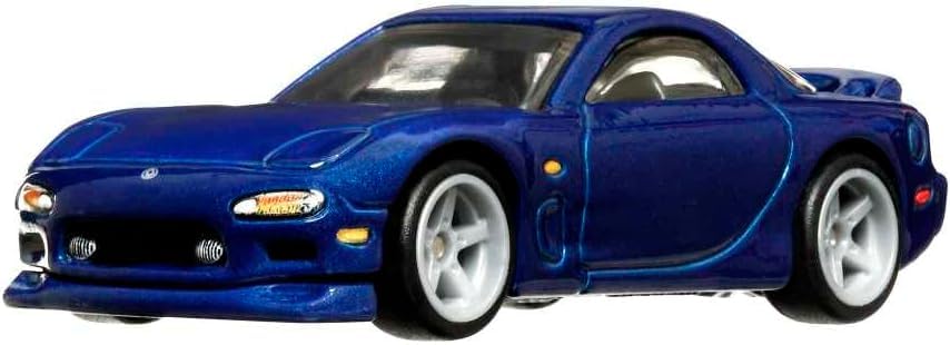 Hot Wheels Premium Ronin Run Mazda RX?7 Bundle - ’95 Blue & FC Pandem White 1:64 Die?Cast Duo, Ages 3+ (Pack of 2)