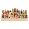 Constructive Playthings Wooden Community Helpers 25-Piece Wood Block Play Figurine Set, Freestanding Inclusive and Diverse Wood Toy Figures for Kids