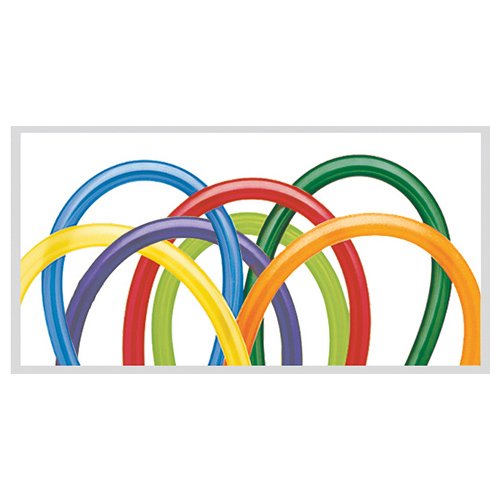 Qualatex 99321 Carnival Assortment Latex Balloons, 260Q, Multicolor, Pack of 100