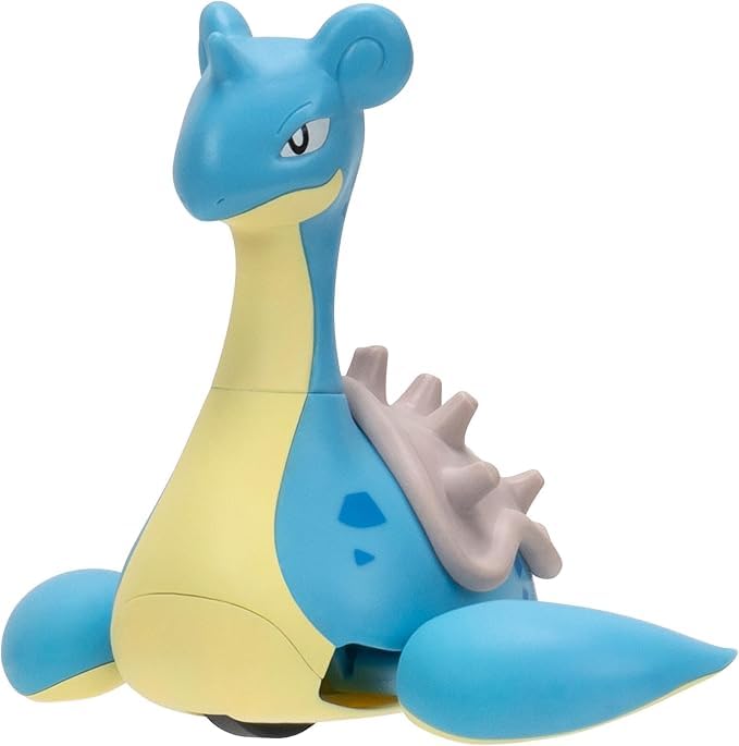 Pokémon Lapras Battle Feature Figure - 4.5-Inch Lapras Battle Ready Figure with Charge Attack