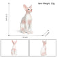 Simulated Hairless Cat Model Figure Toy, 2 Pcs Realistic Sphynx Hairless Cat Figurines Collection Playset Science Educational Props Toy(Grey&Pink)